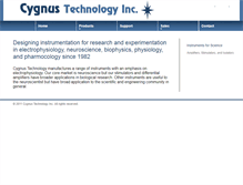 Tablet Screenshot of cygnustech.com